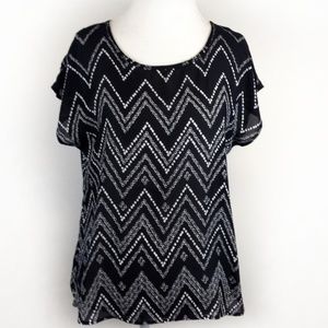 C. Wonder Sheer Short Sleeve Top Size Medium